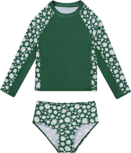 Vogseek Girls 2 Piece Swimsuits Long Sleeve Rashguard Bathing Suits Size 5-12Y in Saudi Arabia