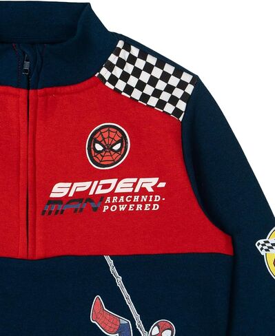 Marvel Spider-Man Fleece Half Zip Sweatshirt Toddler to Big Kid Sizes (2T - 14-16) in Saudi Arabia