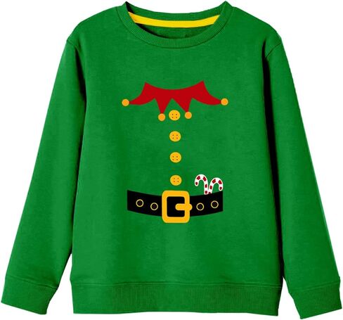 Remimi Unisex Kids Christmas Sweatshirt Long Sleeve Xmas Pullover Tops 3-14 Years in Saudi Arabia