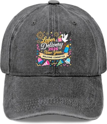 Labor and Delivery 2026 New Year Welcome Committee Hat for Womens Soft Washed in Saudi Arabia