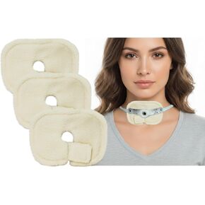 3Pcs Tracheostomy Supplies Reusable Trach Tube Covers, Dressing Pads Tracheostomy Tube Holder Pad, Tracheostomy Trach Tube Supplies, Trach Pads for Wound Care Adaptive Surgical Tracheostomy Pad(Beige) in Kuwait