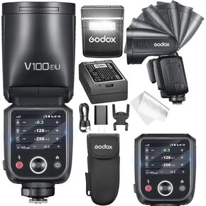 Godox V100 C Godox Flash لـ Canon - التحكم في الشاشة التي تعمل باللمس 100W TTL Camera Flash Godox V1 لـ Canon تم ترقيتها 70 Full Power Flights Camera Flash for Canon 5D Mark IV/Canon RP/Canon M50/ETC in Saudi Arabia