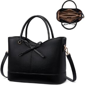 LOVEVOOK Purses and Handbags,PU Leather Purse for women with Zipper,Cute Bow Satchel Top Handle Bags for Ladies in Kuwait