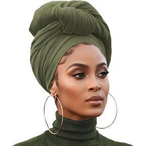 عصابة رأس دائرية من القطن المنسوج متعددة الأغراض، عصابة رأس أنيقة قابلة للتمدد، واقي للرقبة، وشاح شعر ناعم للنساء in Kuwait