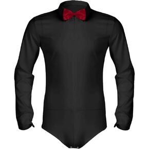 Mens Rhinestone V Neck Dance Shirts Unitard Ballroom Modern Latin Tango Rumba Long Sleeve Leotard Bodysuit Dancewear in Saudi Arabia