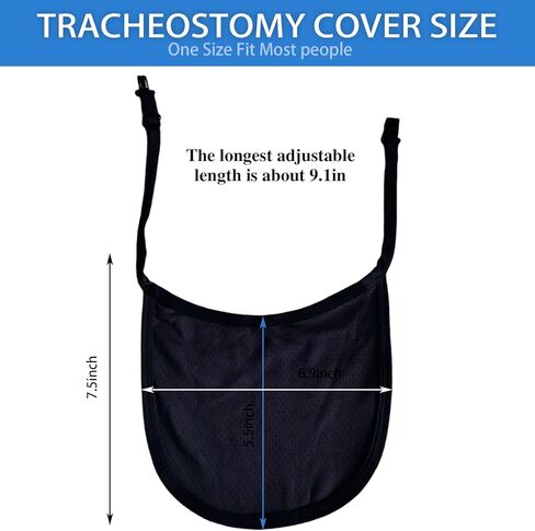 غطاء فغر القصبة الهوائية للرقبة، غطاء واقي للرقبة قابل للتعديل وغطاء مقاوم للغبار، قابل للتعديل للتنفس للرجال والنساء للجنسين، استخدم قطعتين من اللوازم (طبقة واحدة) in Kuwait