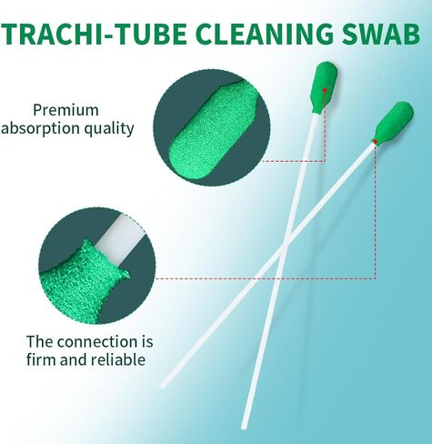 Tracheostomy Cleaning Swabs (50 or 100-Pack)-Tube Brushes for Tracheostomy Care Kits & Supplies in Saudi Arabia