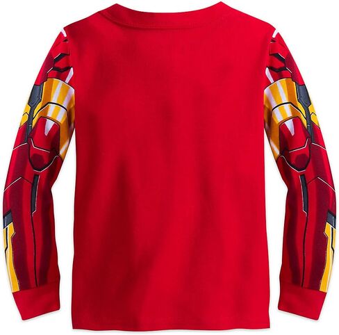 طقم بيجامة زي الرجل الحديدي من Marvel PJ Pals للأولاد، أحمر، 10 in Kuwait
