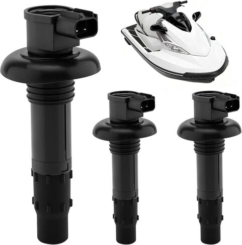 Ignition Coil Pack 3pcs Compatible with SeaDoo GTX RXP RXT GTI WAKE GTS 130 155 215 255 260 ALL 4-TEC Models Replaces# ‎420664020, 296000307 in Saudi Arabia
