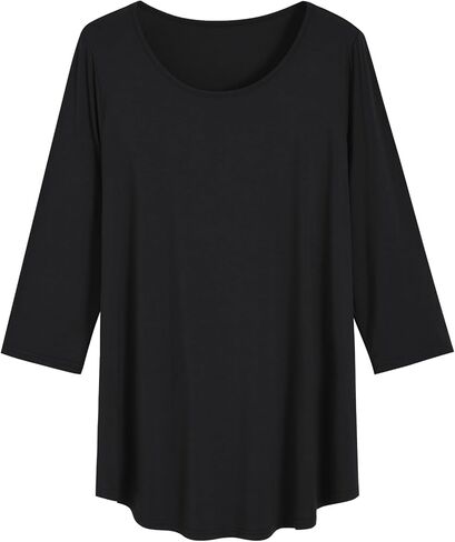 Latuza Women's Bamboo Viscose Pajama Tunic Top 3/4 Sleeve Sleep T-Shirt in Saudi Arabia