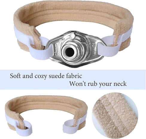 حزام حامل أنبوب القصبة الهوائية، قطعتان من حامل أنبوب القصبة الهوائية قابل للتعديل، أربطة ثقب القصبة الهوائية الناعمة القابلة لإعادة الاستخدام (كاكي) in Kuwait