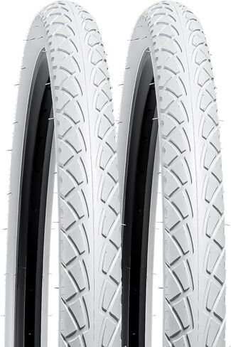 YUNSCM 2-PCS 26" إطارات الدراجة 26X1.95/50-559 و26" أنابيب الدراجة شديدة التحمل صمام Schrader AV32mm متوافق مع 26x1.75 26x1.90 26 x 1.95 26x2.0 إطارات وأنابيب الدراجة (W-1108)( أبيض) in Saudi Arabia