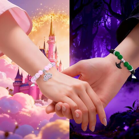 Friendship Bracelet for Women Magic Wand&Witch Hat Beaded Stretch Bracelet Witch Gifts Fans Party Dress Costume Accessories in Saudi Arabia