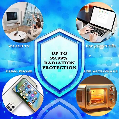 قبعة فاراداي، غطاء فعال مضاد للإشعاع بنسبة 99.99% - قبعة حماية E.M.F تحمي خلية WiFi 5G RF، قابلة للتعديل للرأس والرقبة in Saudi Arabia