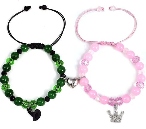 Elphaba Galinda Friendship Matching Bracelets - Crown Witch Hat Bff Bracelet - Gifts for Friends Couples Fans Adults Dress Accessories in Kuwait