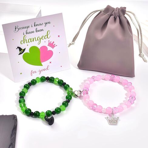 Elphaba Galinda Friendship Matching Bracelets - Crown Witch Hat Bff Bracelet - Gifts for Friends Couples Fans Adults Dress Accessories in Kuwait