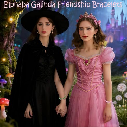 Elphaba Galinda Friendship Matching Bracelets - Crown Witch Hat Bff Bracelet - Gifts for Friends Couples Fans Adults Dress Accessories in Kuwait
