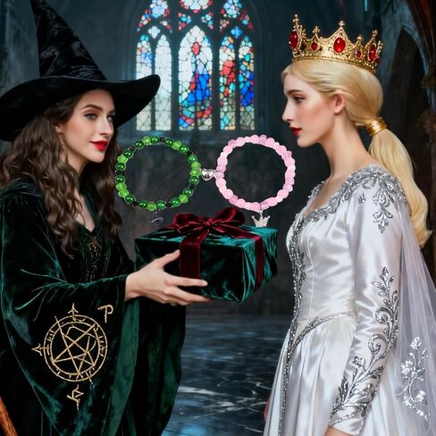 Elphaba Galinda Friendship Matching Bracelets - Crown Witch Hat Bff Bracelet - Gifts for Friends Couples Fans Adults Dress Accessories in Kuwait