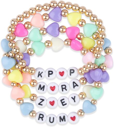 4pcs Bracelets Stackable Stretch Friendship Beaded Bracelets Demon Merch Birthday Christmas Gifts for Little Fans Women Unique Bracelets in Saudi Arabia