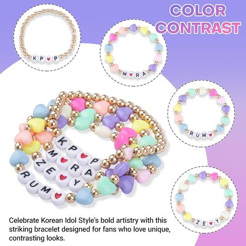 4pcs Bracelets Stackable Stretch Friendship Beaded Bracelets Demon Merch Birthday Christmas Gifts for Little Fans Women Unique Bracelets in Saudi Arabia