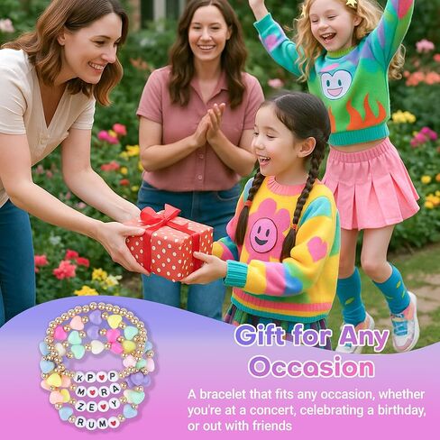 4pcs Bracelets Stackable Stretch Friendship Beaded Bracelets Demon Merch Birthday Christmas Gifts for Little Fans Women Unique Bracelets in Saudi Arabia