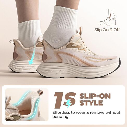 ALLSWIFIT Women's Slip On Walking Shoes Running Sneakers | Hands-Free, Cushion, Tennis, Non-Slip, Comfortable, Workout, Gym, Sports, Athletic, Fashion, ActiveBreeze2.0 in Saudi Arabia