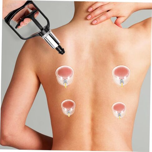SAFIGLE 2pcs Handheld Manual Cupping Pump Massage Suction Cupping Tool Device Plastic Material Easy to Use Lightweight in Saudi Arabia