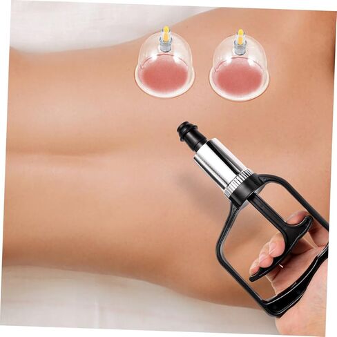 SAFIGLE 2pcs Handheld Manual Cupping Pump Massage Suction Cupping Tool Device Plastic Material Easy to Use Lightweight in Saudi Arabia