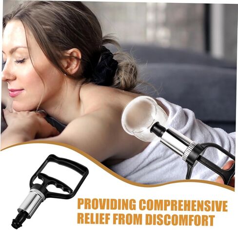 SAFIGLE 2pcs Handheld Manual Cupping Pump Massage Suction Cupping Tool Device Plastic Material Easy to Use Lightweight in Saudi Arabia