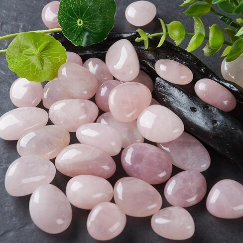 100g Bag Boho Pink Natural Tumbled Stones & Crystals - Assorted Polished Gemstones for Home Decor & Jewelry Making in Saudi Arabia