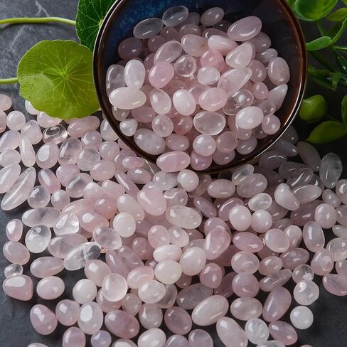 100g Bag Boho Pink Natural Tumbled Stones & Crystals - Assorted Polished Gemstones for Home Decor & Jewelry Making in Saudi Arabia