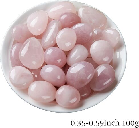 100g Bag Boho Pink Natural Tumbled Stones & Crystals - Assorted Polished Gemstones for Home Decor & Jewelry Making in Saudi Arabia
