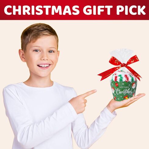 جوارب HAPPYPOP Kids Fuzzy Christmas - هدايا عيد الميلاد للأولاد والبنات، جوارب Candy Cane Elf للأطفال in Kuwait
