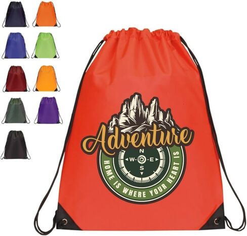 حقائب ظهر برباط مخصصة (عبوة من 10 إلى 1000 قطعة)، حقائب ترويجية مخصصة تحمل شعارًا أو نصًا، صالة ألعاب رياضية خفيفة الوزن، للسفر والاستخدام اليومي in Kuwait