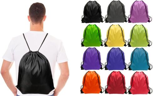 حقائب ظهر برباط مخصصة (عبوة من 10 إلى 1000 قطعة)، حقائب ترويجية مخصصة تحمل شعارًا أو نصًا، صالة ألعاب رياضية خفيفة الوزن، للسفر والاستخدام اليومي in Kuwait