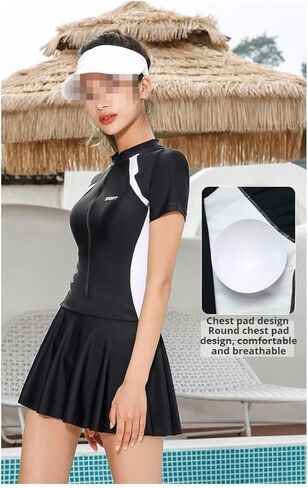 Swimwear Bodysuit Dress Tummy Control Plus Size A-Line Women One-Piece Bathing Suit in Saudi Arabia