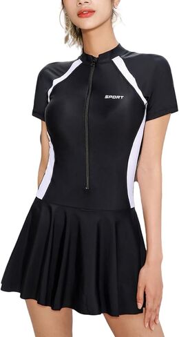 Swimwear Bodysuit Dress Tummy Control Plus Size A-Line Women One-Piece Bathing Suit in Saudi Arabia