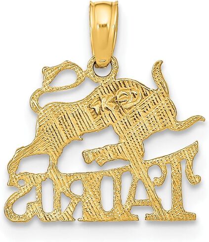 قلادة زودياك من الذهب الأصفر عيار 10 قيراط (الطول 15.5 ملم العرض 13.78 ملم) in Kuwait