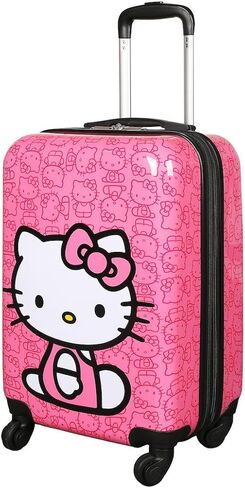 حقيبة سفر بايوورلد هالو كيتي باللون الوردي مقاس 20 بوصة للكبار مصنوعة من مادة أكريلونتريل بوتادين ستايرين in Kuwait