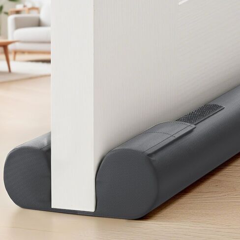 Door Draft Stopper, Draft Stopper for Bottom of Door, 36" Under Door Draft Covers Gap up to 2.36", Adjustable Door Sweep for Noise, Bugs, Cold Air, Dust, Easy Install Draft Blocker(Black) in Kuwait