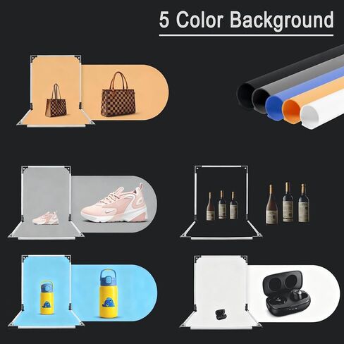 YWMZTTY 5-Piece PVC Photo Background Board for Product and Food Photography Background Boards - Small Removable Boards with Stand (Small) in Saudi Arabia