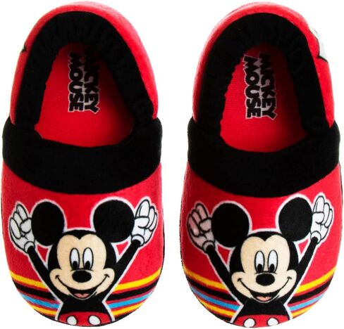 Disney Boys’ Mickey Mouse Cozy Plush Fuzzy Non-Slip Non-Skid Slippers for Boys (Toddler/Little Kid) in Saudi Arabia