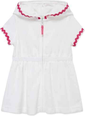 Little Me Clothes for Baby Girls' Swimsuit Hooded Cover-Up, 6 Months - 4 Toddler in Kuwait