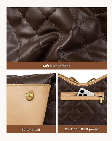 LOVEVOOK Purses for Women Soft Leather Hobo Handbags Quilted Crossbody Bag Designer Carteras Para Mujer Bucket Purse in Kuwait