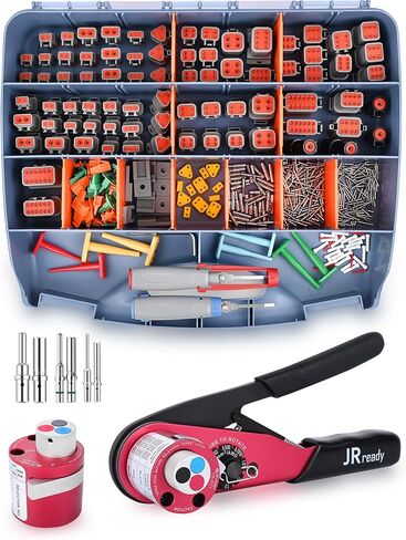 JRready Deutsch DTM Connector kit, Deutsch Crimp Tool NEW-DT1 Crimper for Deutsch DT DTM DTP Connectors Kit, Equal to HDT 48 00 Deutsch Crimper 12-22AWG ST6342-DT1 in Saudi Arabia
