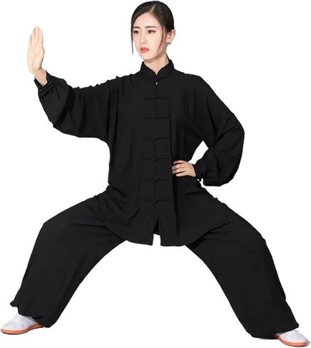 Women's Men's Soft Cotton Tai chi Suit Kung fu Wushu Martial Arts Uniform Wing Chun Jacket Pants in Saudi Arabia