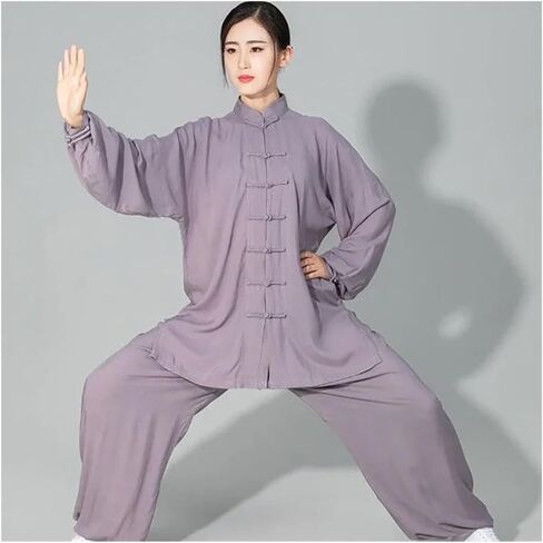 Women's Men's Soft Cotton Tai chi Suit Kung fu Wushu Martial Arts Uniform Wing Chun Jacket Pants in Saudi Arabia
