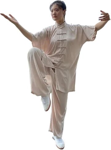 Women's Men's Soft Cotton Tai chi Suit Kung fu Wushu Martial Arts Uniform Wing Chun Jacket Pants in Saudi Arabia