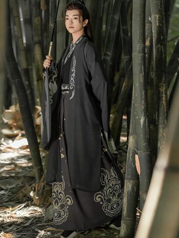 Hanfu Wei and Jin Ancient Clothing Chinese Style Waist Length Unisex Versatile Daily Wear in Saudi Arabia