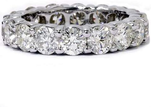 P3 POMPEII3 5ct Prong Diamond Eternity Ring 14K White Gold Wedding Band in Saudi Arabia